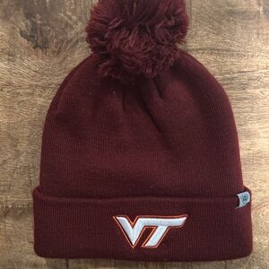 Top of the World VT Maroon Knit Pom Beanie